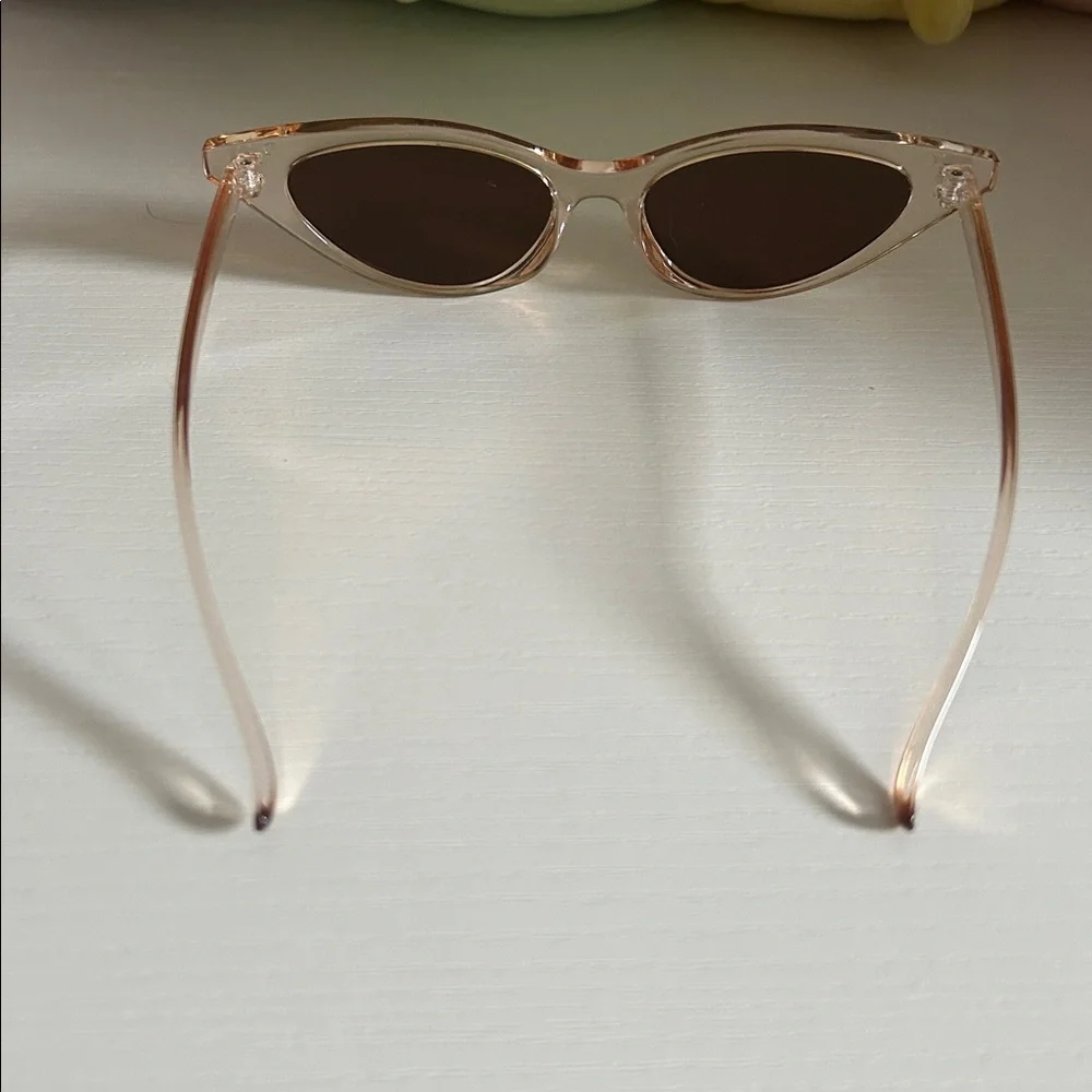 Women's Cat-Eye Sunglasses in Clear Champagne Frame